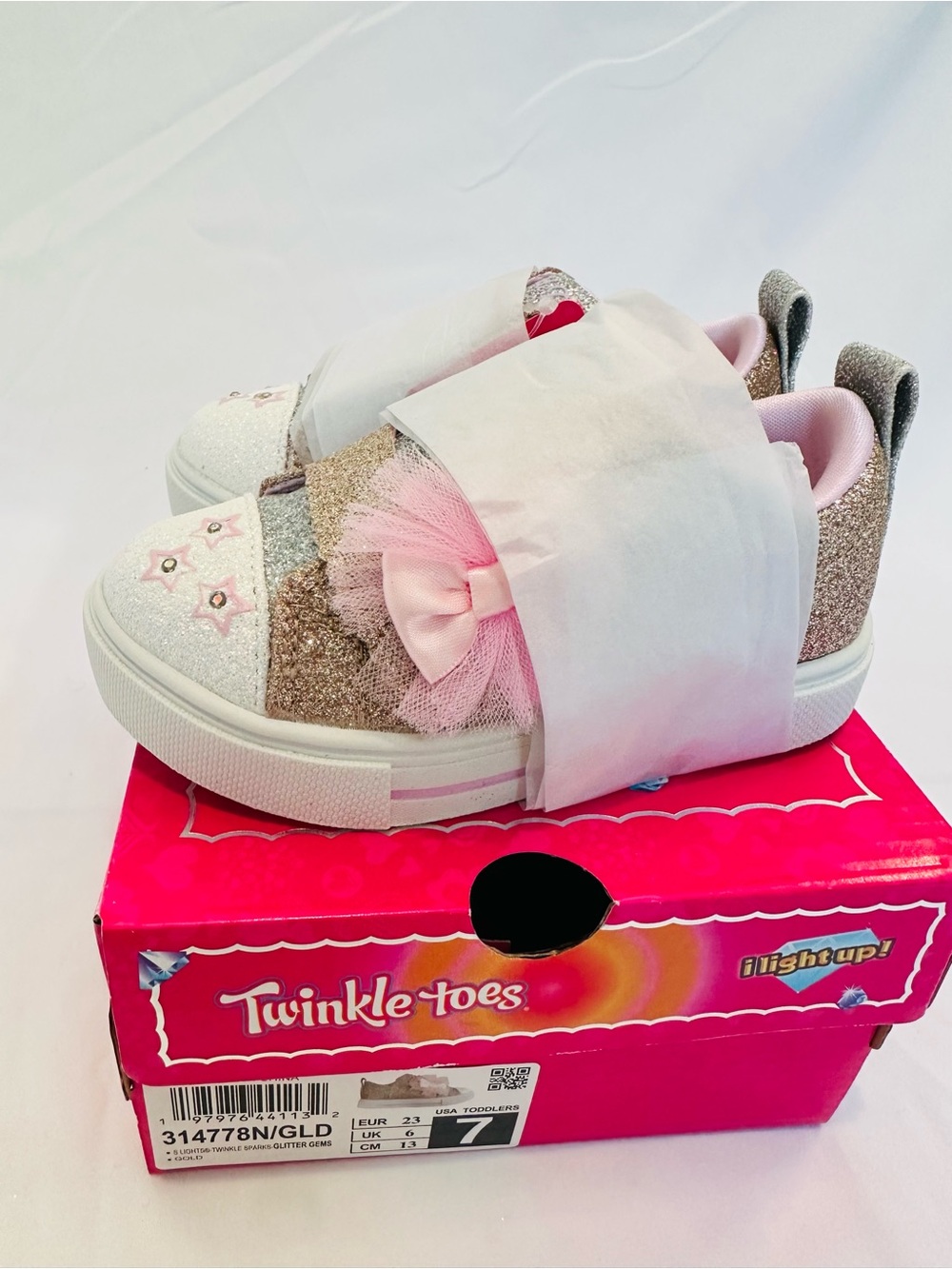 Sketchers Twinkle Toes Toddler Girls' Glitter Light-Up Sneakers